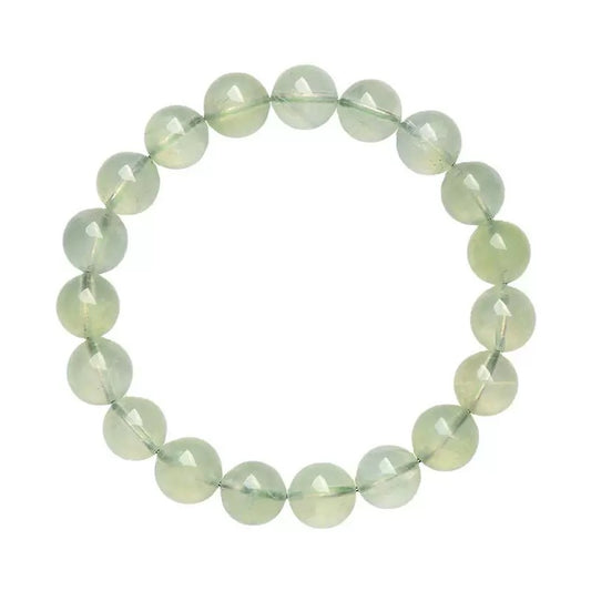 Prehnite Bracelet by Aura Verse, a handmade gemstone bracelet for love and healing.