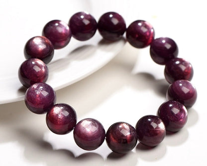 Purple Lepidolite crystal bracelet enhancing mental clarity and meditation
