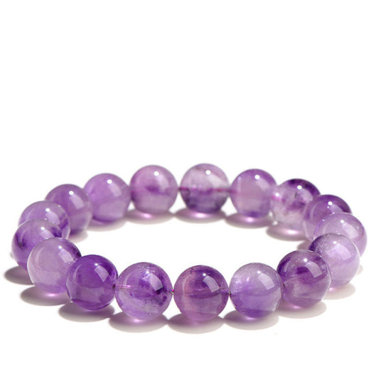 Purple Super Seven Quartz bracelet with translucent violet healing beads
