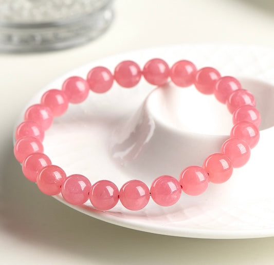 Handmade rhodonite bracelet from Aura Verse, perfect for daily wear and energy rituals.