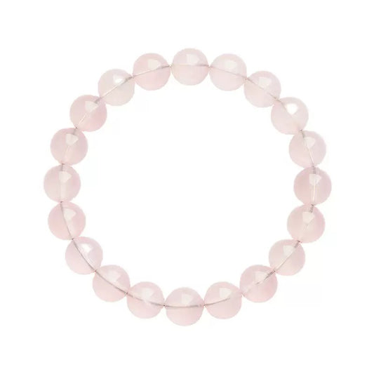 Rose Quartz Bracelet by Aura Verse, a handmade gemstone bracelet for love and healing.