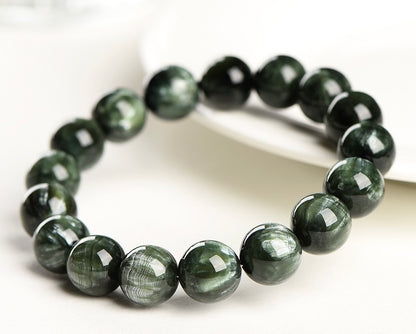 Spiritual energy bracelet made with Seraphinite – crystal for peace, protection, and connection