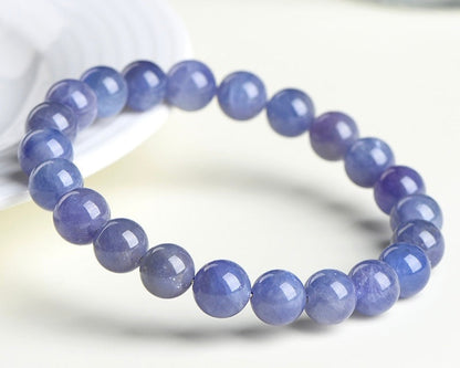 Tanzanite crystal bracelet enhancing communication and clarity