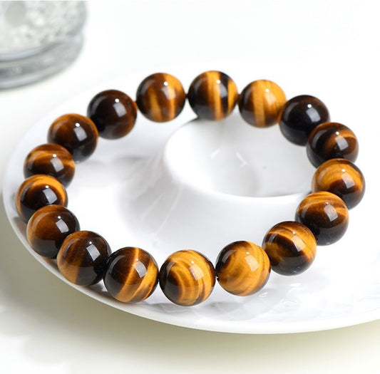 Handmade tiger eye bracelet from Aura Verse, perfect for daily wear and energy rituals.