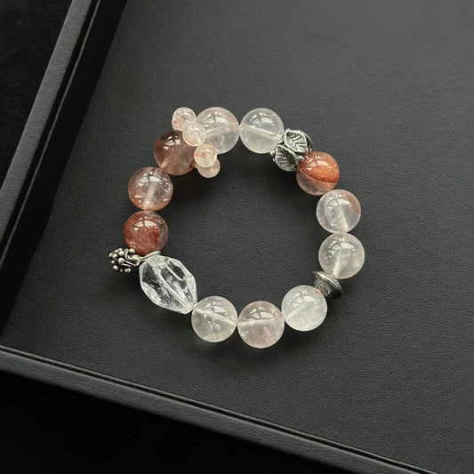 Sterling silver crystal bracelet with White Azeztulite – perfect for emotional healing and love.